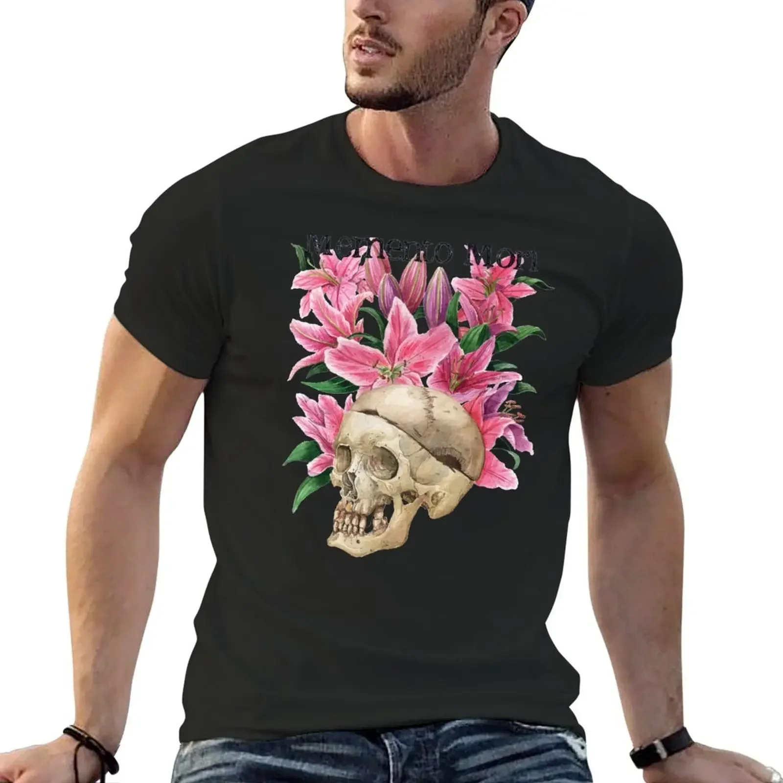 

Memento Mori - Pattern 1 T-Shirt Short sleeve tee cheap stuff graphic t shirts mens big and tall t shirts