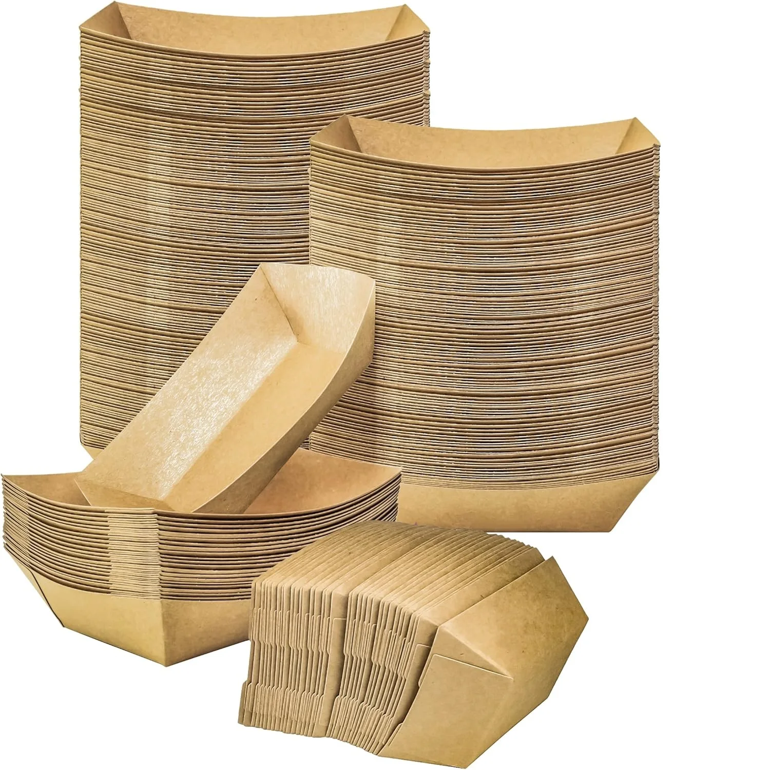 

1000 шт. сверхмощная бумажная лодка для еды, одноразовая сервировочная корзина, поднос для картофеля фри, начосы, закуска, хот-дог, тако, барбекю, пикник, свадьба