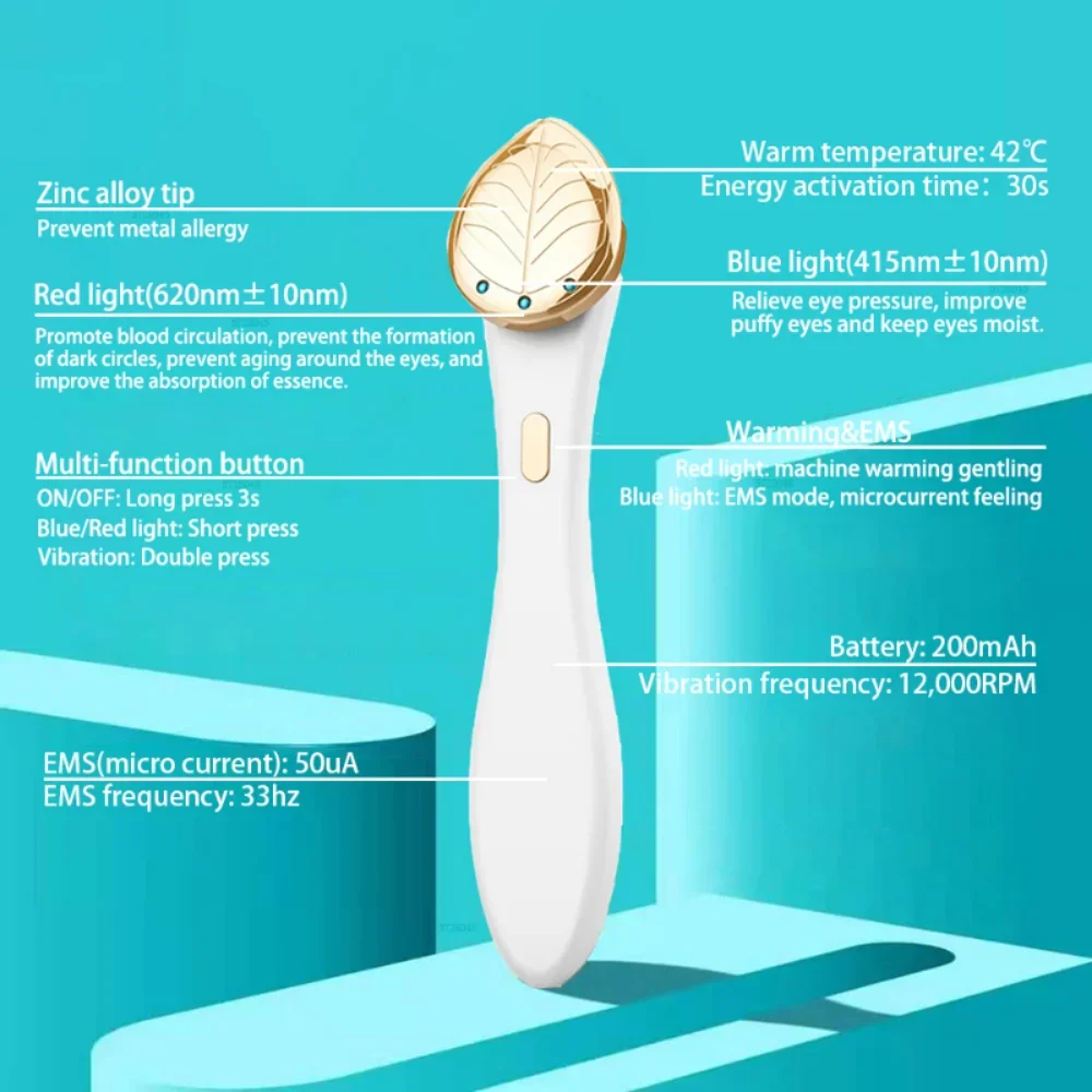 Anti-aging Skin Rejuvenation GalvanicSpa Wrinkle Remove Machine Microcurrent Vibrating Eye & Massager Lifting Device