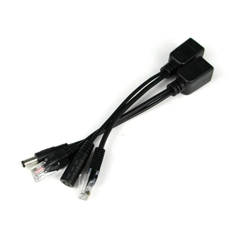 

Адаптер PoE RJ45 Инжектор + комплект разветвителей 12 В 24 В 36 В 10 шт. (5 пар) Пассивный кабель питания Ethernet Кабель-адаптер POE Разъемы