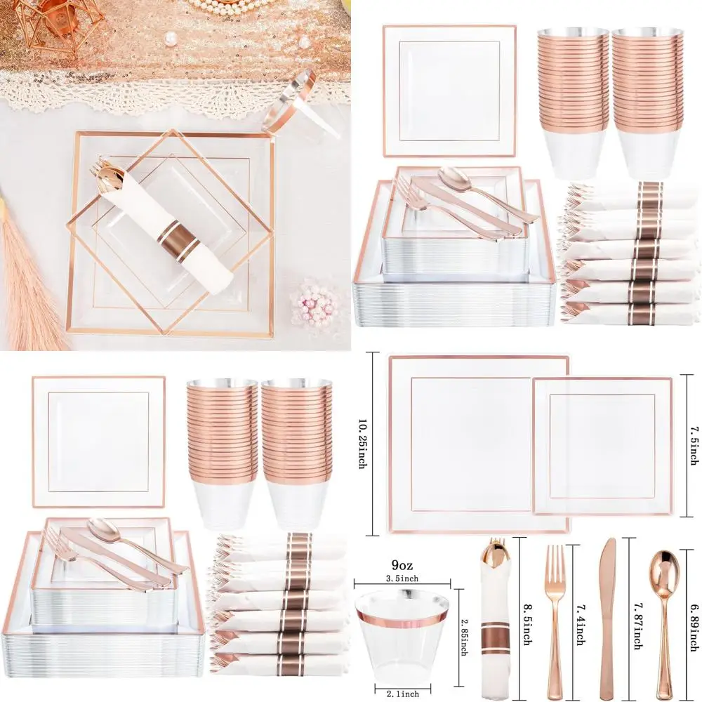 Set Of 175 Rose Gol…