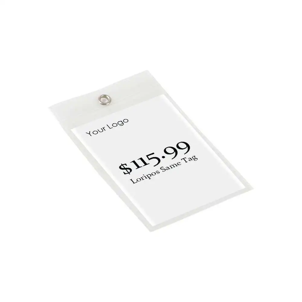 

20pcs Pvc Pouch Furniture Tag Sign Holder Ticket Sleeve Plastic Bag Envelope Cover Pocket Hanger Vinyl Protective Film