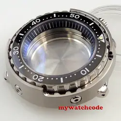 47mm Solid 316L Steel Sapphire Glass Watch Case Fit for NH35 SBBN031 SKX007 4 o'clock crown