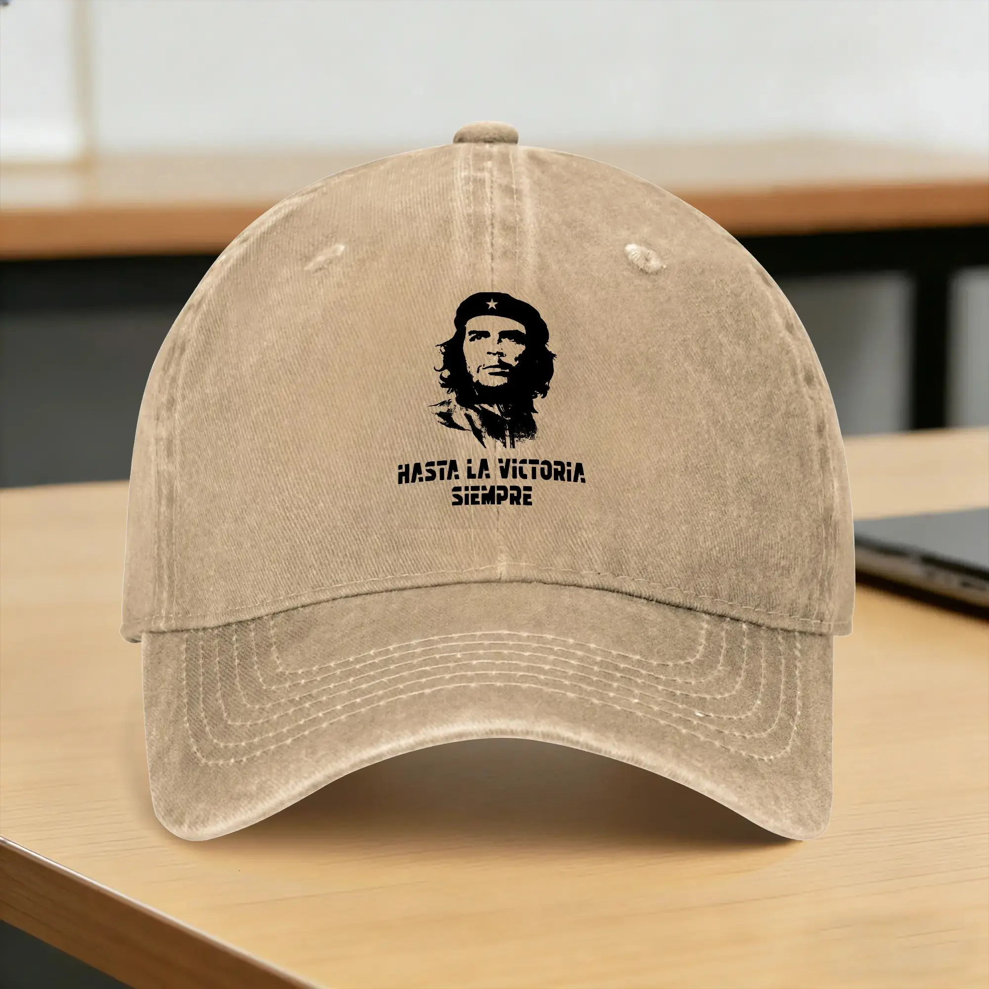 Washed Baseball Cap Che GUEVARA, HASTA LA VICTORIA SIEMPRE Spring Trucker Hat For Female Male  Design Tennis Skate Snapback Cap