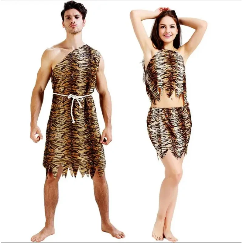 leopard savage caveman croods flintstones primitive sexy indian clothing costume carnival halloween costumes for men adult fancy