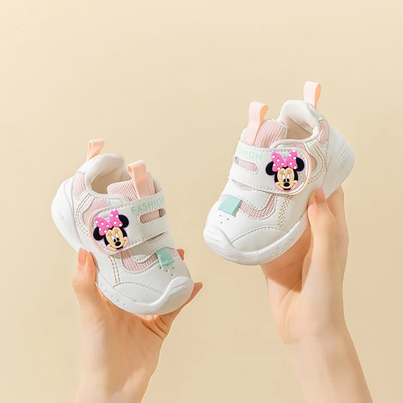 

Disney Soft Sole Toddler Shoes Spring New boy girl Baby Mickey Mouse Casual Shoes Non-slip Breathable Anti-kick Mesh Sneakers
