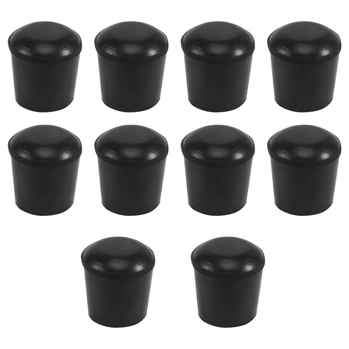 

10 Pcs Rubber Cone Shape Desk Feet Protector Chair Leg Tip Pad Black