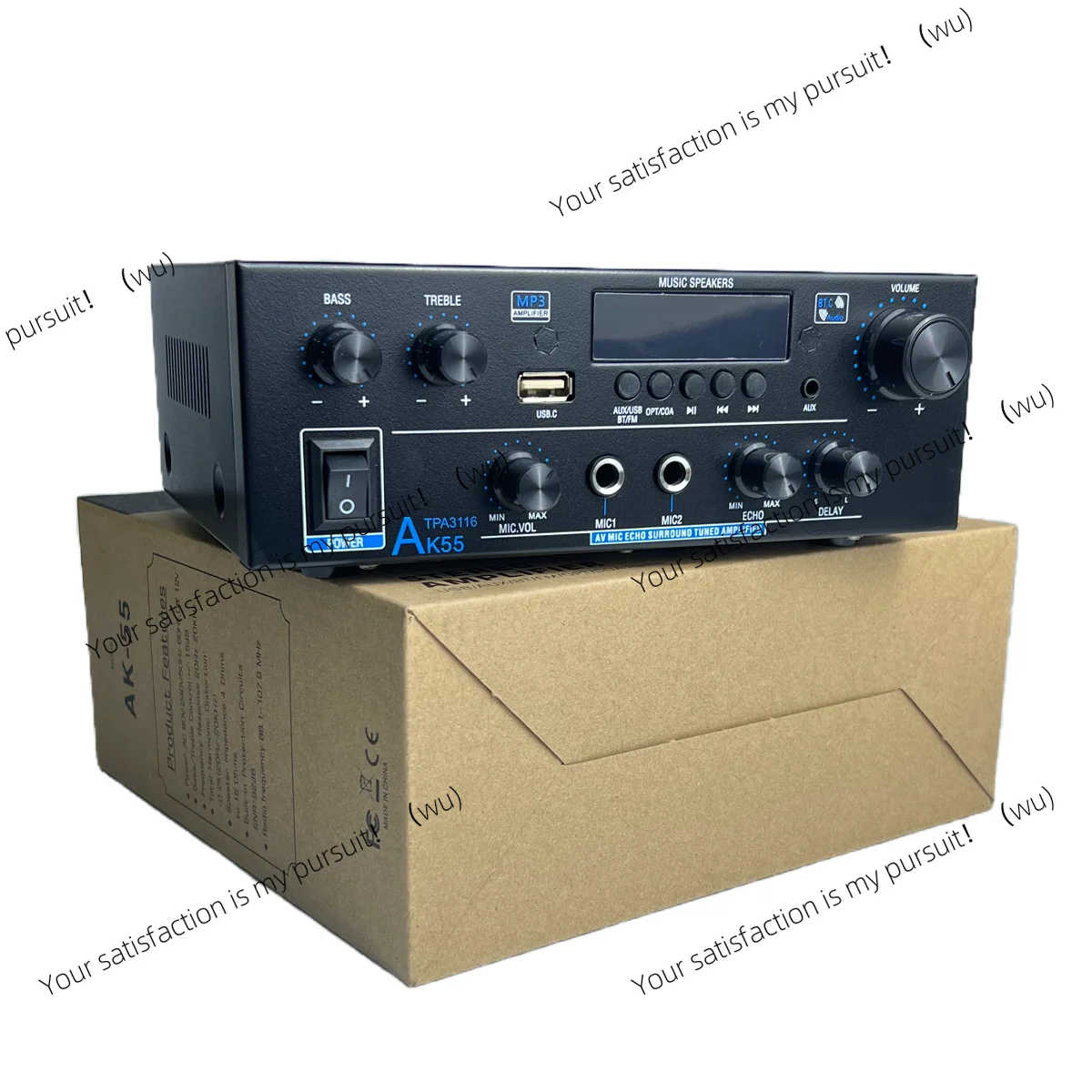 

Auto-partner TPA3116 HiFi Audio Amplifier Digital Bluetooth AMP RMS 70W+70W Channel 2.0 Inputs FM Radio
