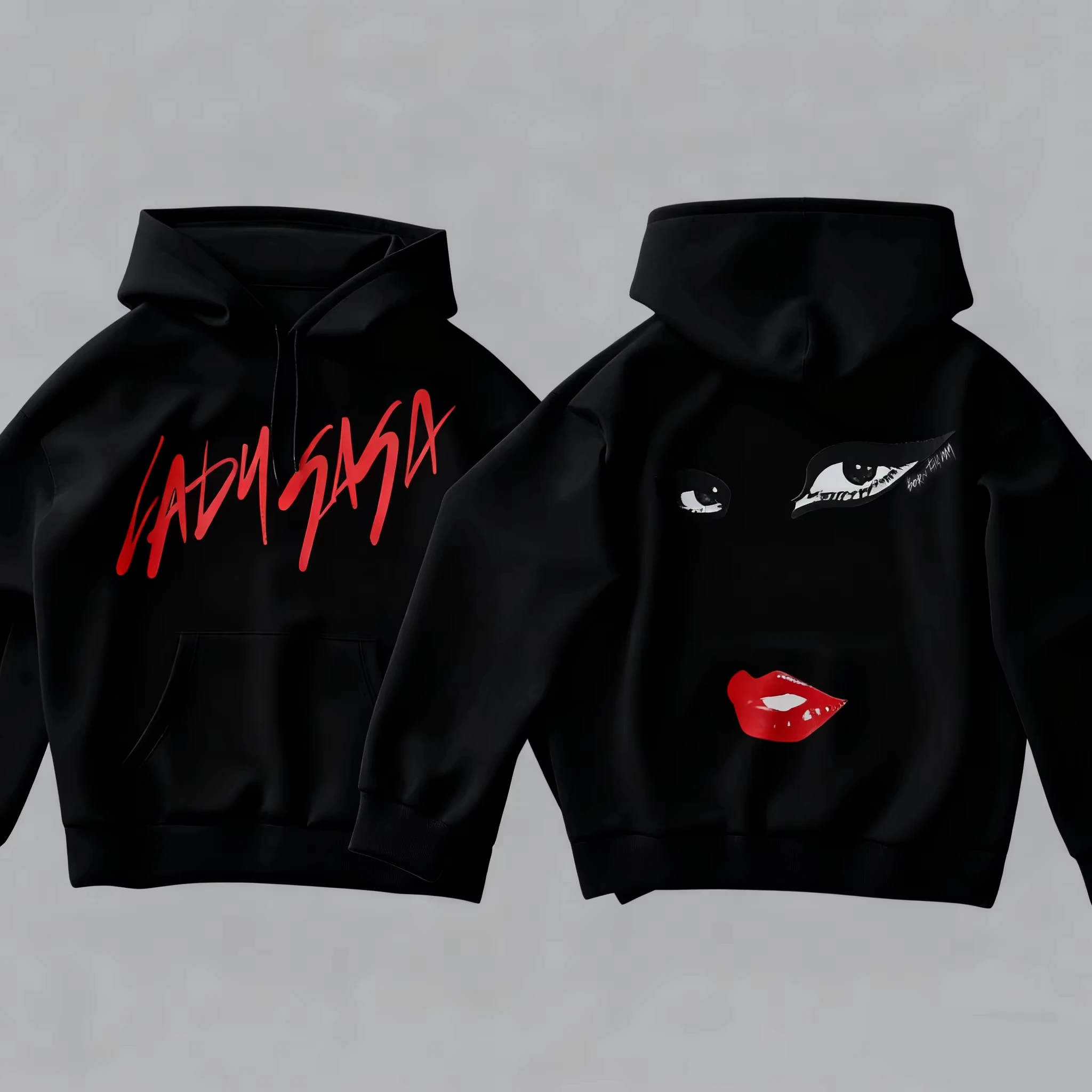 2026 New Lady Gaga Retro Printed Hoodie Gothic Hip Hop Fashion Autumn High Quality Long Sleeve Hoodie Fan Gift Support Clothing