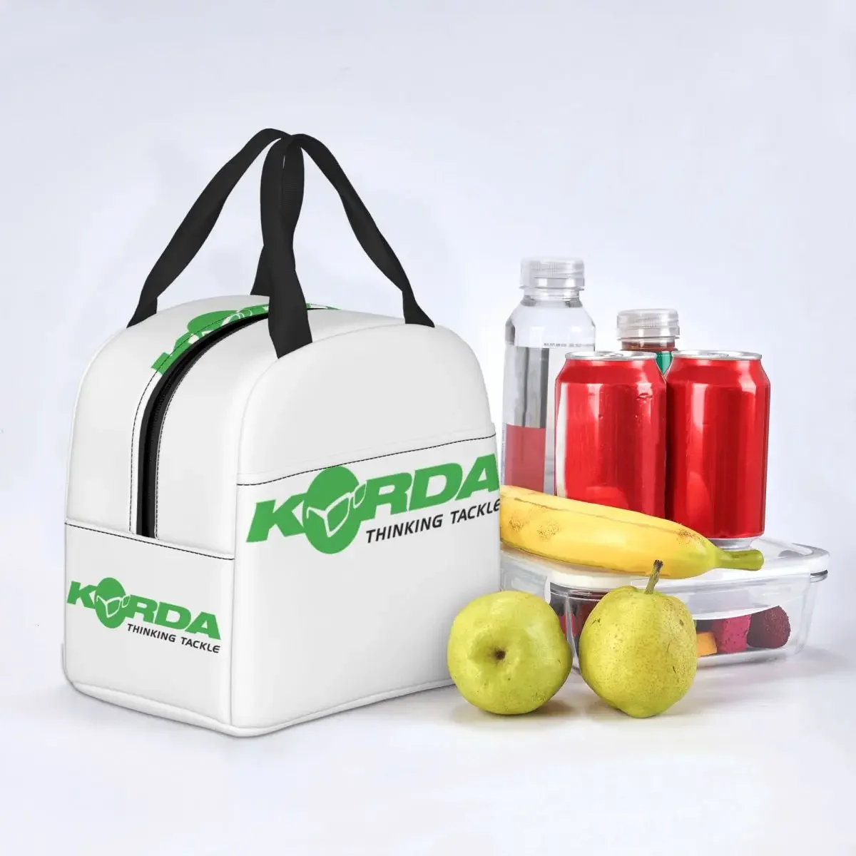 Korda Fishing Logo Insulated Lunch Bag for Women Portable Fisherman Gift Thermal Cooler Bento Box Beach Camping Travel