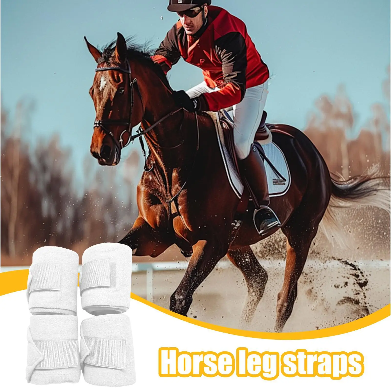Bandages Wraps For Horses 4 Pieces Elastic Horse Bandages Leg Wraps 98 Inches Soft Equestrian Accessories Front Protector