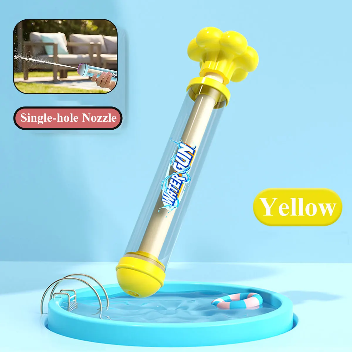 1 PCS Pusher Type Fun Fireworks Water Jet Spray or Single Hole Water Gun Water Splashing Festival Prop Outdoor Leisure Play Game 썸네일 8
