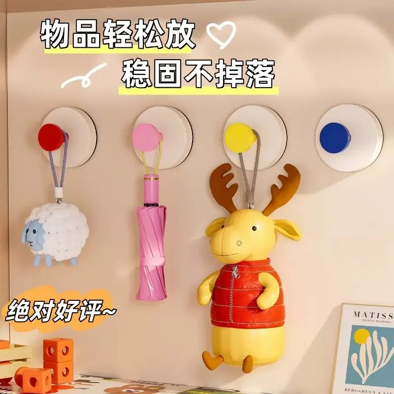 Multicolor Punch‑Free Self‑Adhesive Wall Hooks Strong Sticky Hanger No Drill Home Kitchen Bathroom Storage Hook