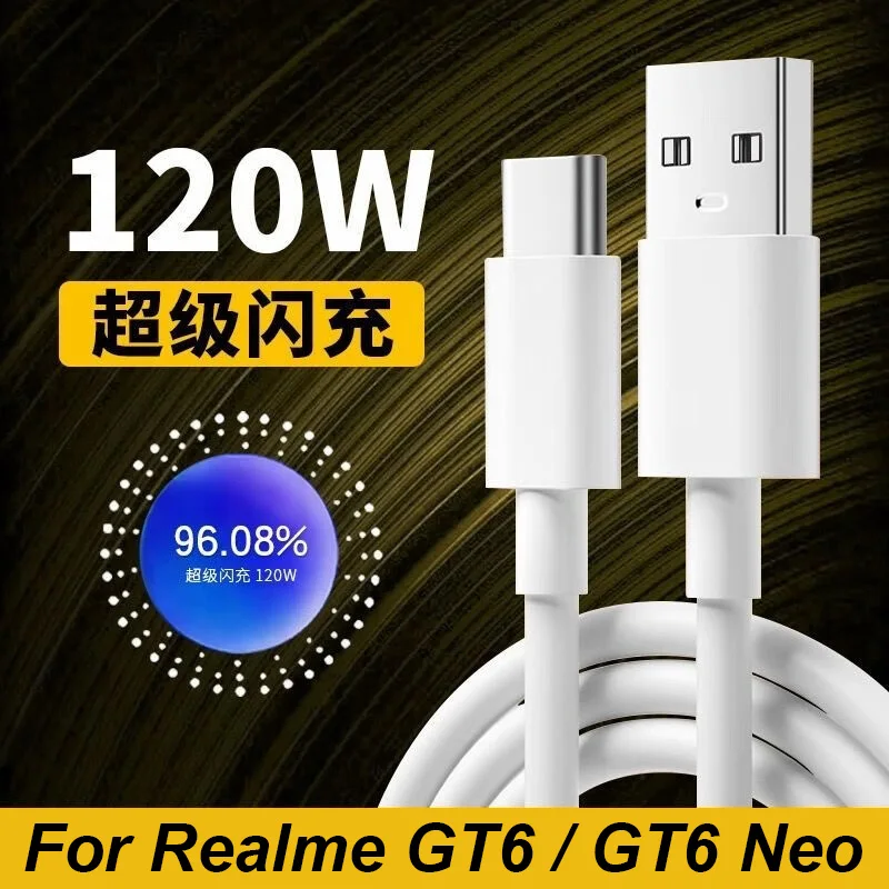 12A USB Type-C 120W Supervooc Fast Charging Cable for OPPO Realme GT6 / GT6 Neo Find X8 Ultra X7 X6 X5 Data Cable