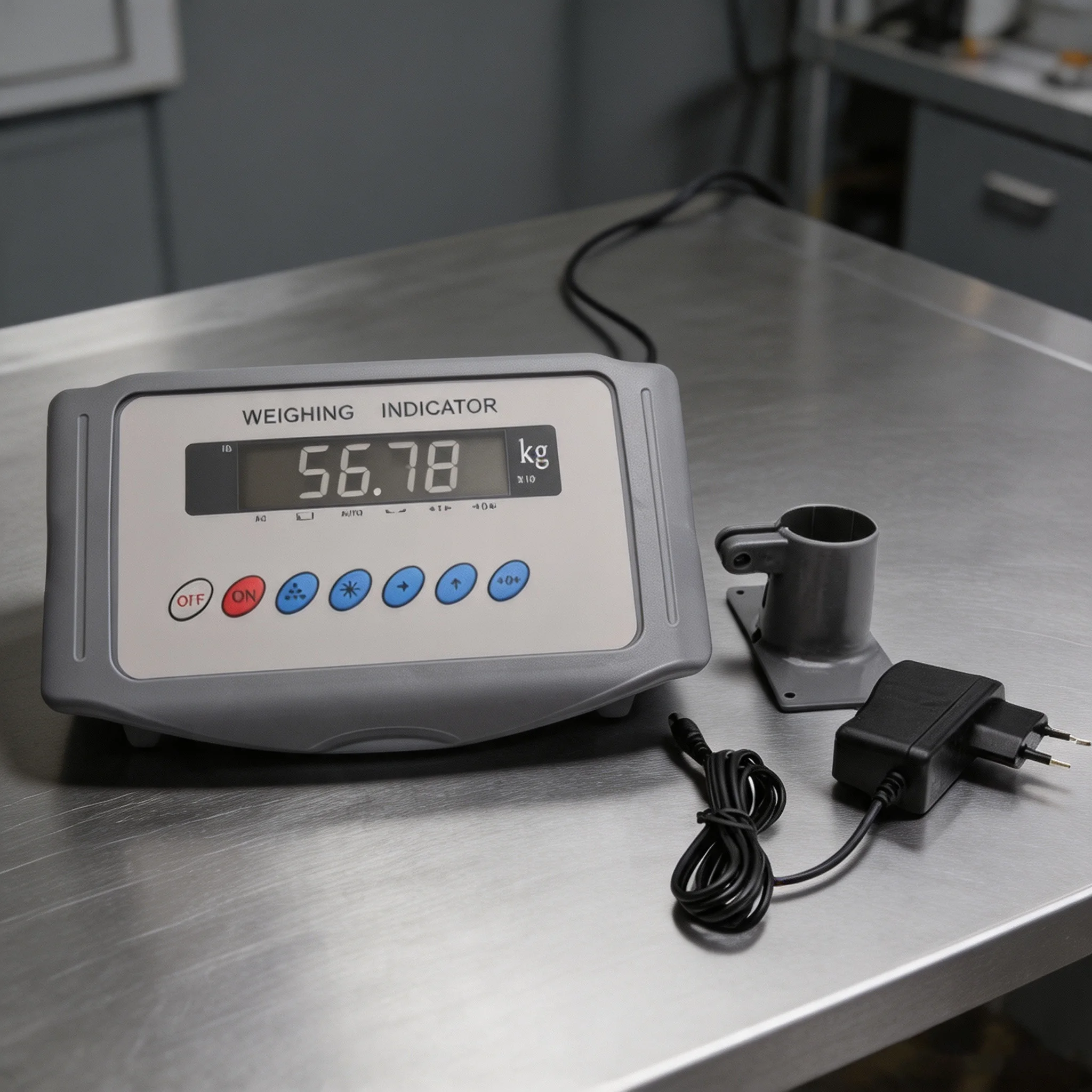 Electronic weighing display instrument, weight meter, display weighing device