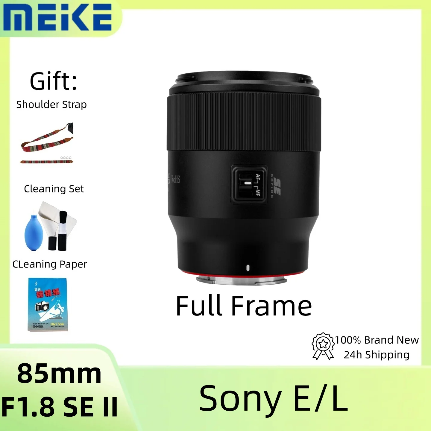 MEKE 85mm F1.8 SE II Full Frame AF Prime – Portrait Stepping Motor Lens for Sony E/Canon EF/F/L Mount a7m3 a7c2 Cameras