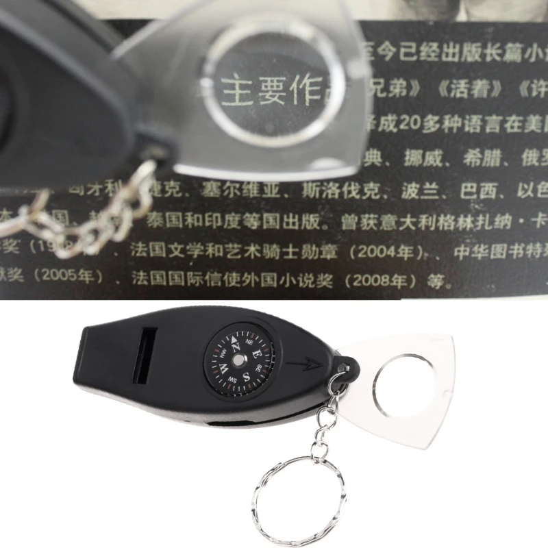 Exploring Backpacking Survival Magnifier Thermometer Travel Hiking Tool Camping Portable Outdoor