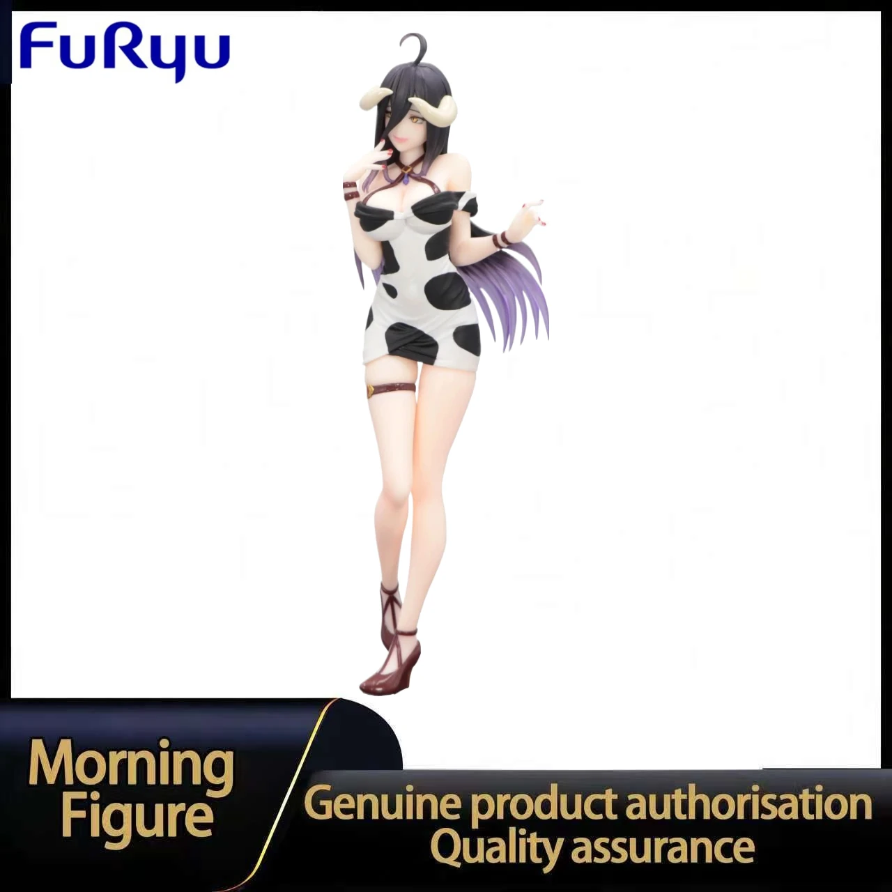 

In Stock FURYU Trio-Try-iT Overlord Albedo Mini Dress Cow Pattern Ver Figure Toy Model Collection