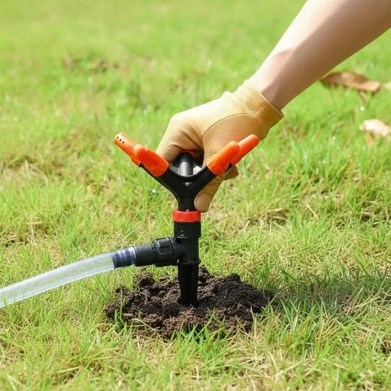 Sprinkler Nozzle 360 Degree Automatic Rotating Water Spray Garden Lawn Automatic Sprinkler Garden Watering Irrigation Supplies