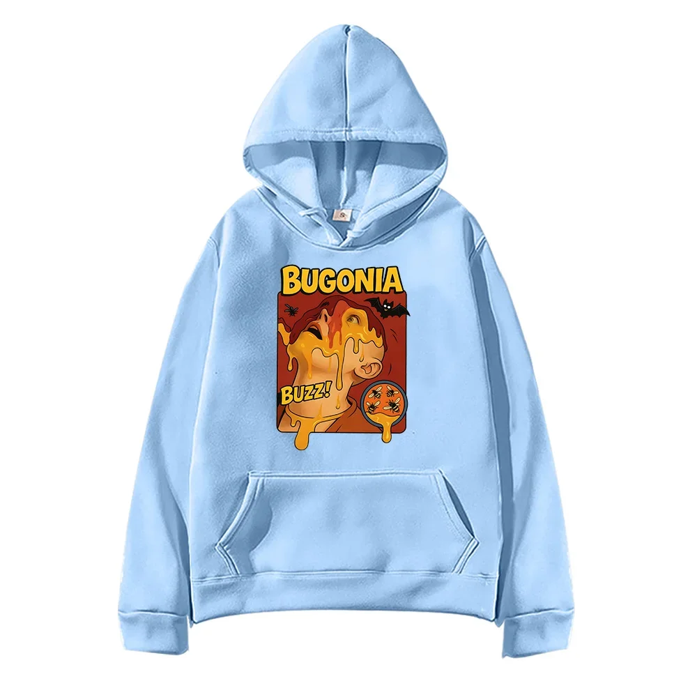 Bugonia فيلم ميرش هوديس النساء الرجال كم طويل ريترو الرعب الفن الجمالية هودي بلوزات مانغا نمط موضة Y2K البلوفرات