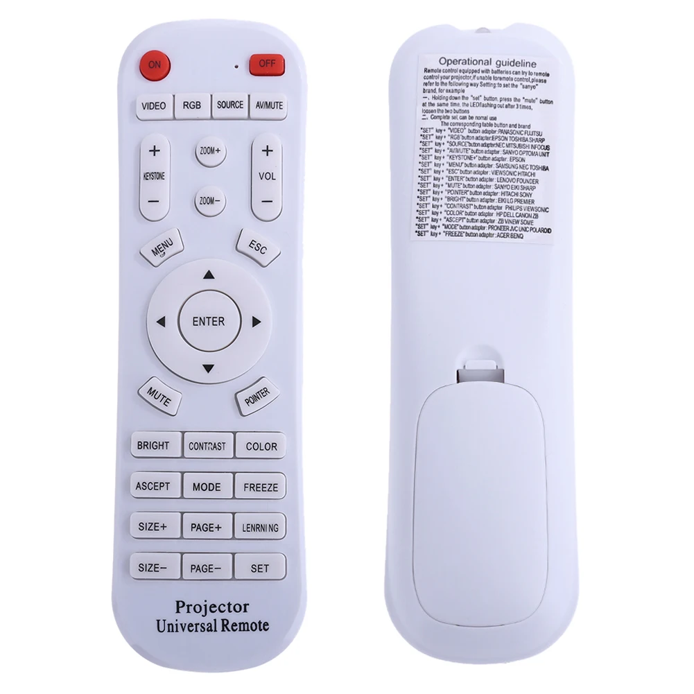 Universal Projector Remote Control for INFOCUS SONY BENQ EPSON VIEWSONIC for SAMSUNG Multifunctional Projector Remote Control