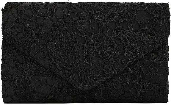 Women's Satin Dinner Bag lace Envelope clutch Bag Evening Bag Wedding Bride Party Bag   Bride's Wedding Handbag Purse