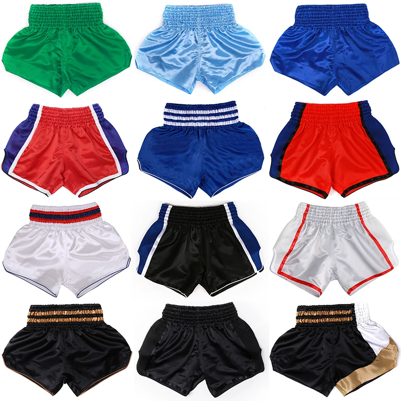 

Шорты Muay Thai простые тайские боксерские шорты для детей женщин мужчин без логотипа боевые искусства клетка для борьбы кикбоксинга тренировочная одежда