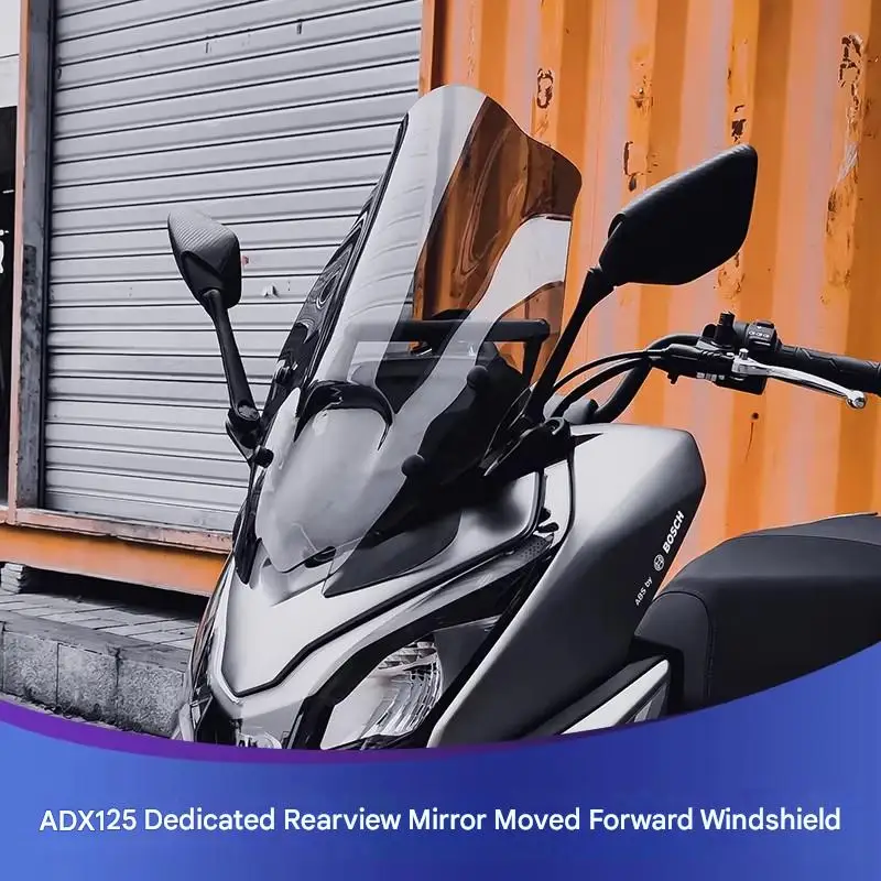 For Haojue ADX125 Front Wind Deflector with Mirror Relocation Bracket, Anti-UV Waterproof Parts