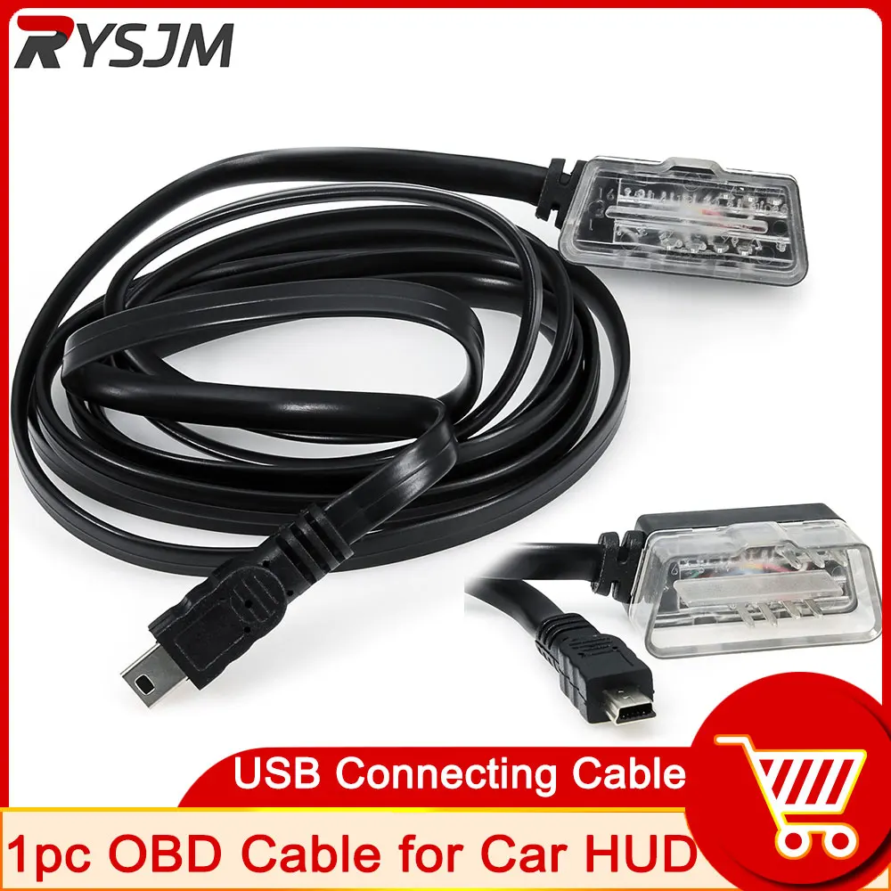 

1.7m HUD OBDII Cable OBD-II OBD2 to Mini USB Cable Car Diagnostic Extension & Connection Cable for HUD Car Head Up Dispaly Wire