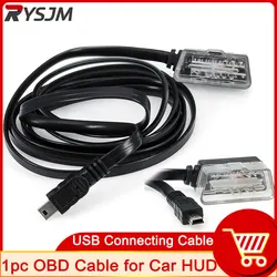 1.7m HUD OBDII Cable OBD-II OBD2 to Mini USB Cable Car Diagnostic Extension & Connection Cable for HUD Car Head Up Dispaly Wire