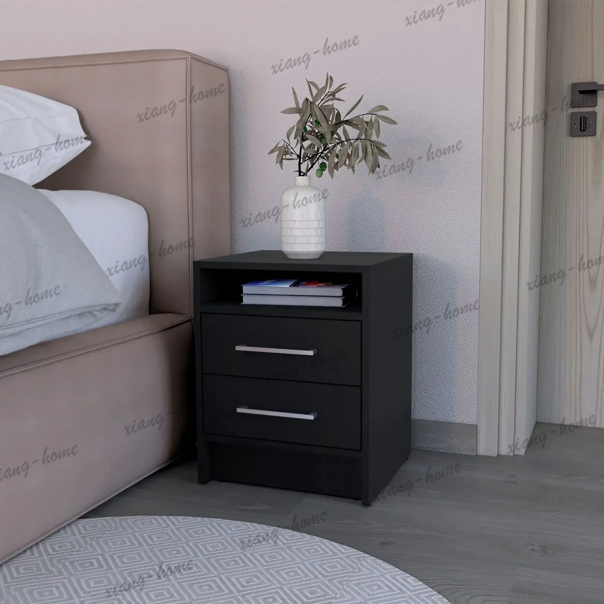 Best Sellers Chase Compact Nightstand With Shelf & Drawers For Efficient Storage Solution