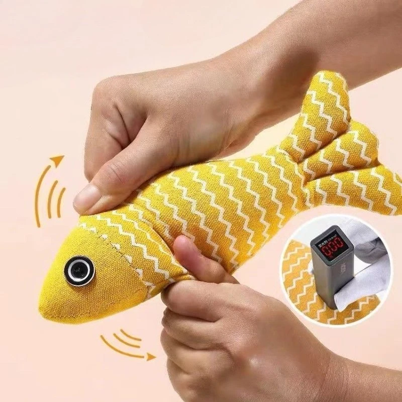 Cute Striped Fish Shaped Catnip Toy, Pet Self Play Chew Toy Clean Teeth Reduce Cat Anxiety