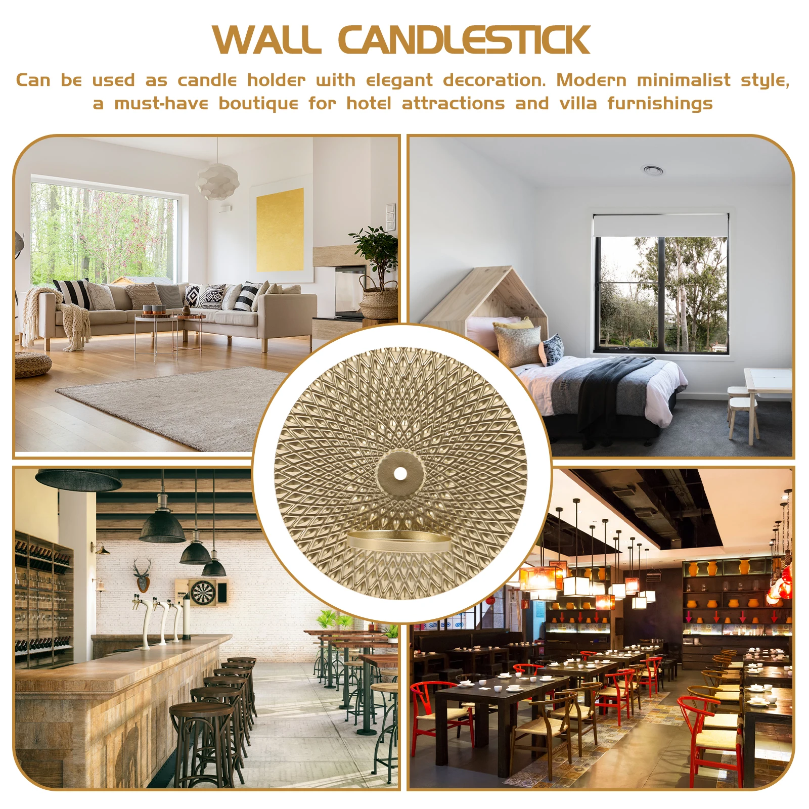 

Wall mounted Candleholder Home Decor Goldendoodle LED Tapered Candlesticks Stand Base Exquisite Adornment Warm Atmosphere
