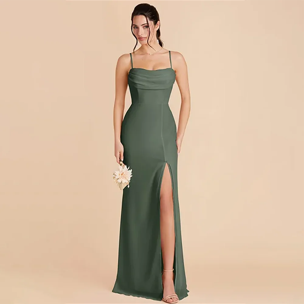 

Evening Dresses Woman For Wedding Party Prom Dresses Spaghetti Straps Backless Mermaid Dress Side Split Formal Gowns for Women