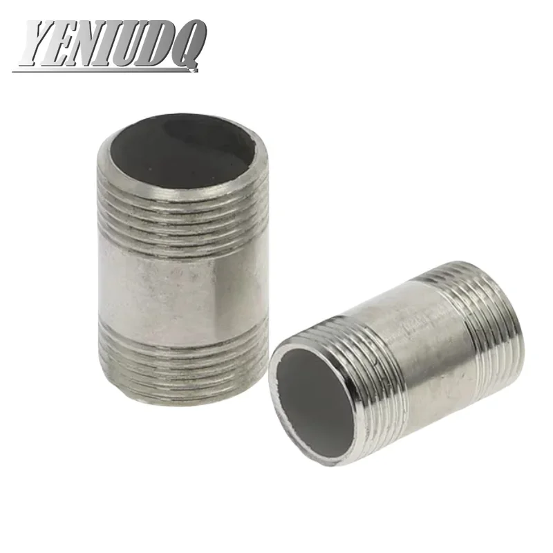 

Water connection 1/4" 3/8" 1/2" 3/4" 1" 1-1/4" 1-1/2" Male X Male Threaded Pipe Fittings Stainless Steel SS304 Connector Adapter