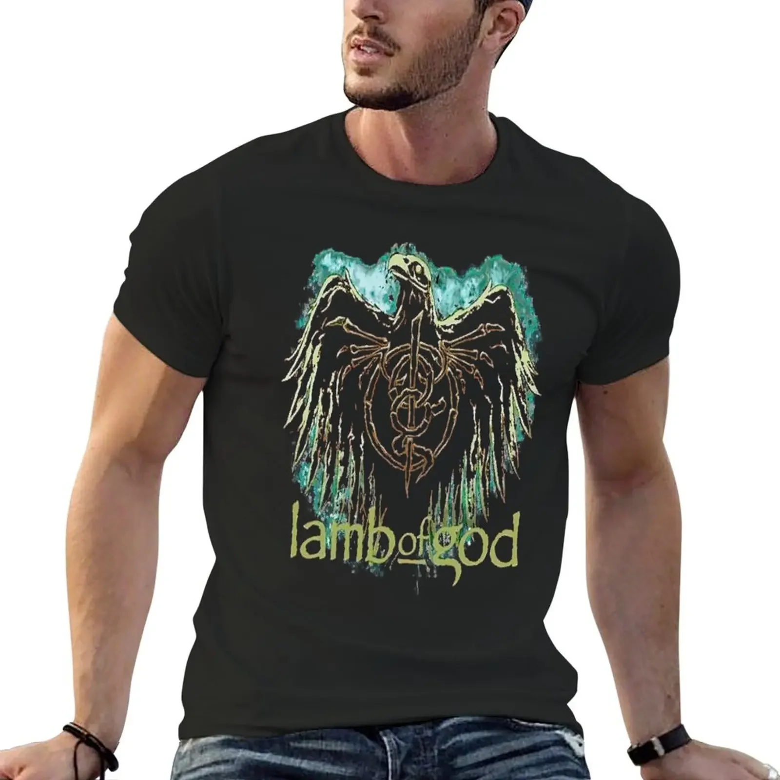 

LOG 1 lamb of god T-Shirt shirts graphic tee boys whites oversized graphic tee sports fans mens graphic t-shirts big and tall