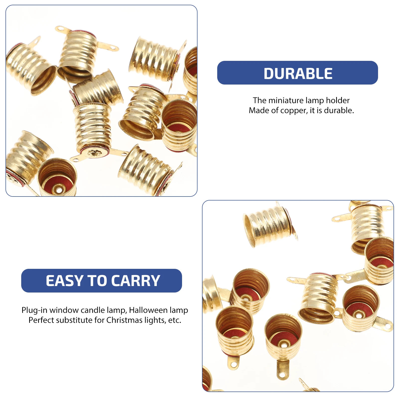 

25Pcs Mini Copper Bulb Light Base Holder for School Electrical Experiments Science Lab Use Lamp Base Mini Bulbs Socket