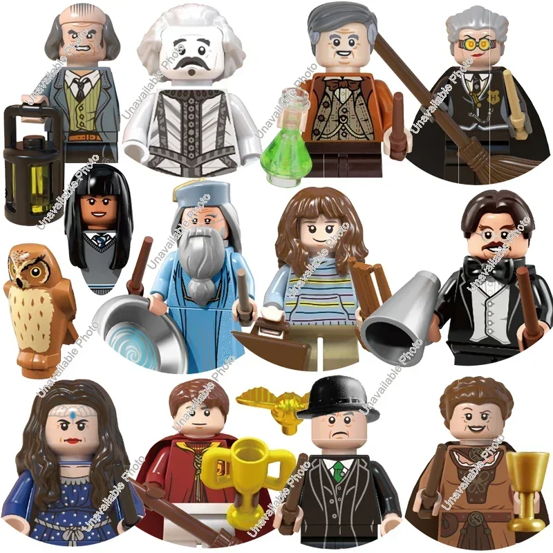 Hot Toys WM6040 WM6041 WM6059 Anime Harry Potter Bricks Mini Action Toy Figures Building Blocks Kids Assembly Toys Birthday Gift