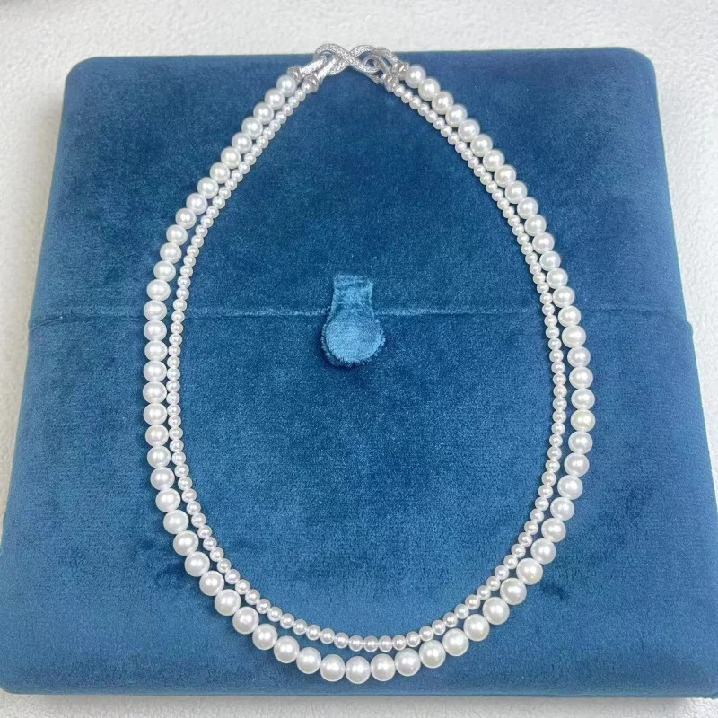 

Double Layer Natural Freshwater Pearl Necklace Girlfriend'S Birthday