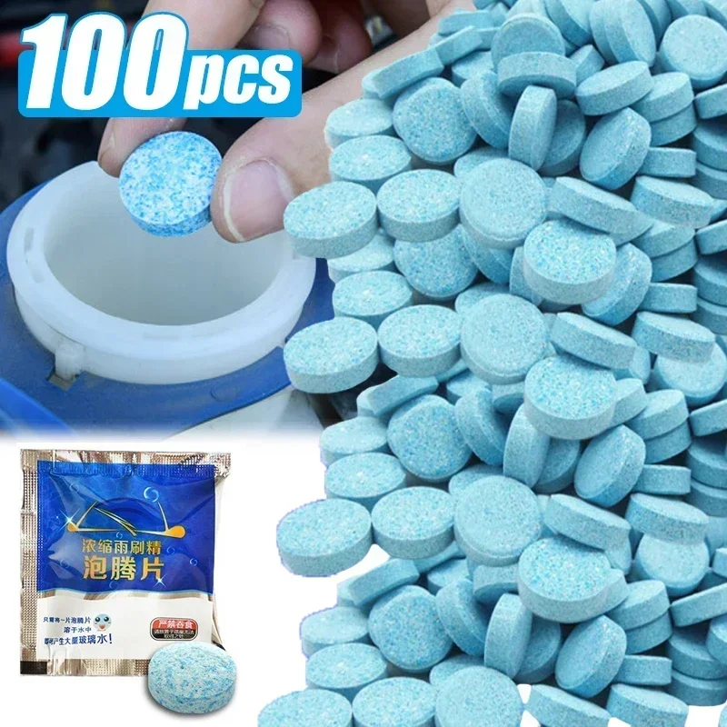 2/100Pcs Solid Cleaner Car Windscreen Cleaner Effervescent Tablet Auto Wiper Glass Solid Cleaning Concentrated Tablet view 2