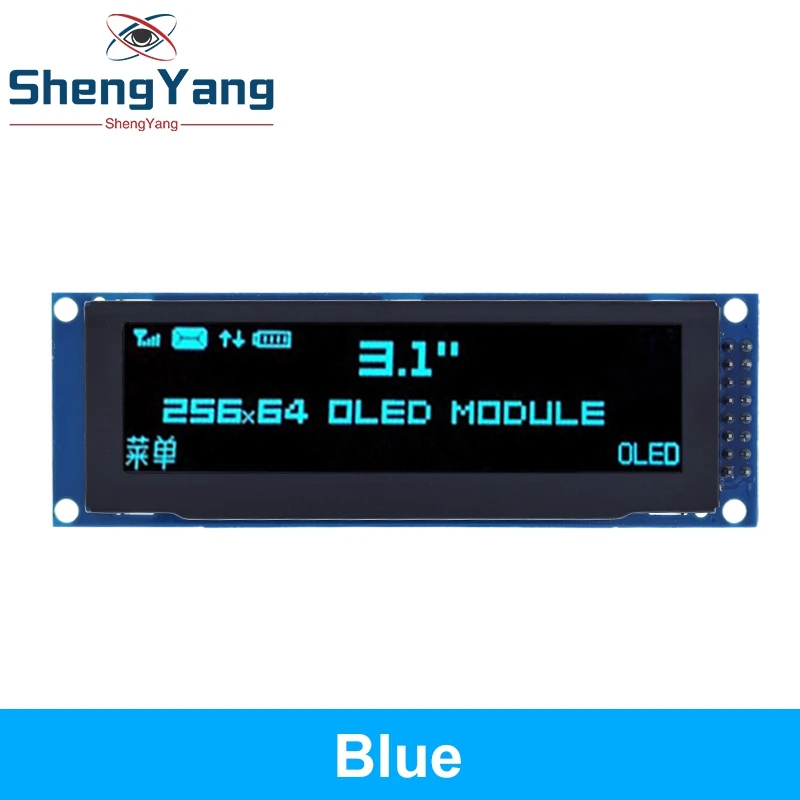 Imagem -03 - Exibição Gráfica Oled Real Tzt Módulo Lcd Tela Lcm Suporte a Controlador Spi Ssd1322 3.12 256x64 25664 Pontos