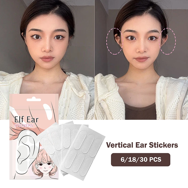 

1 Bag/3bag/5bag Elf Ear Sticker Shape Beauty Correction Prominet Ear Support Invisible Patch Cosplay Jug-eared Protruding Ears