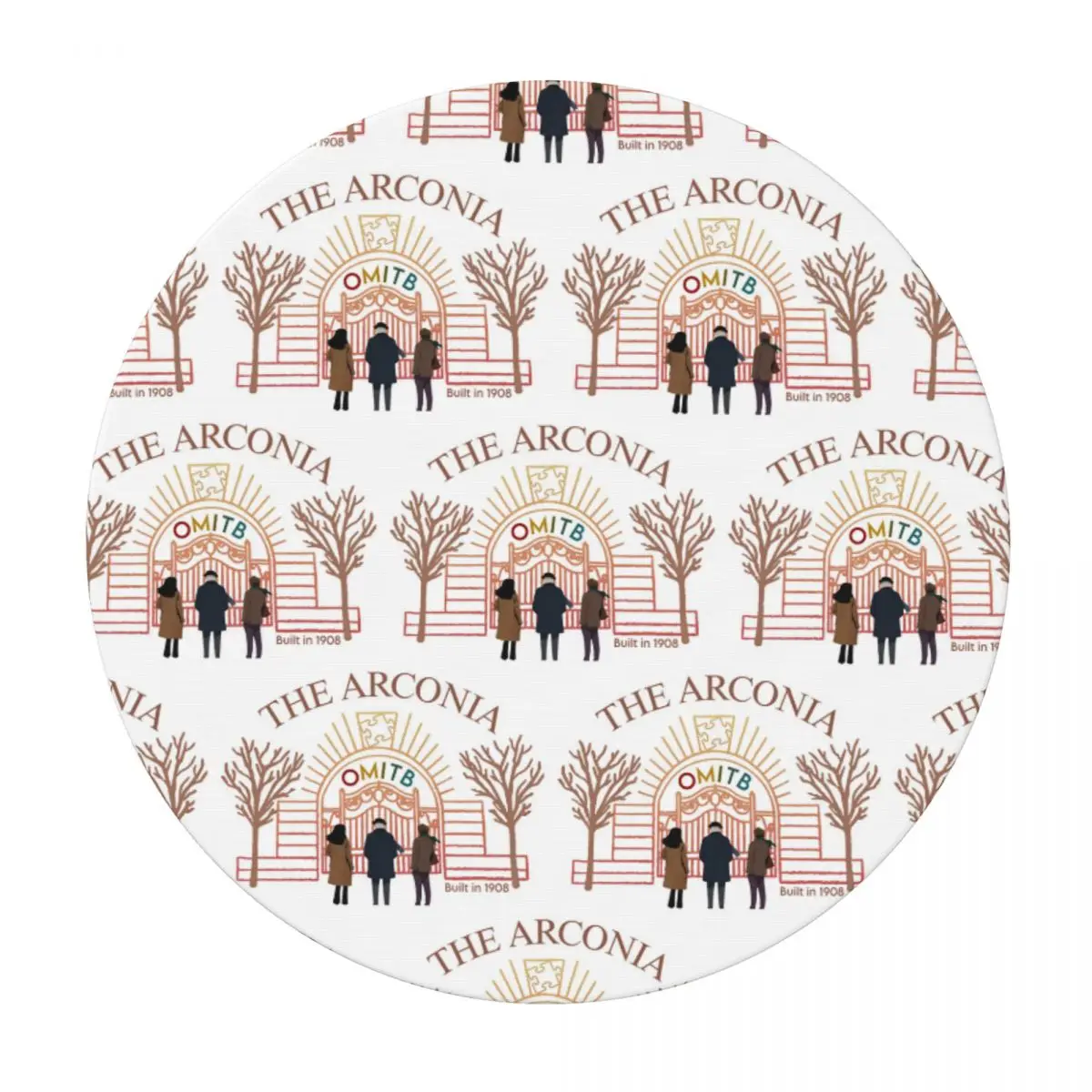 The Arconia Only Murders In The Building 1908 Waterproof Round Tablecloth Oilproof Table Cloth Kitchen Events Dining Table Cover