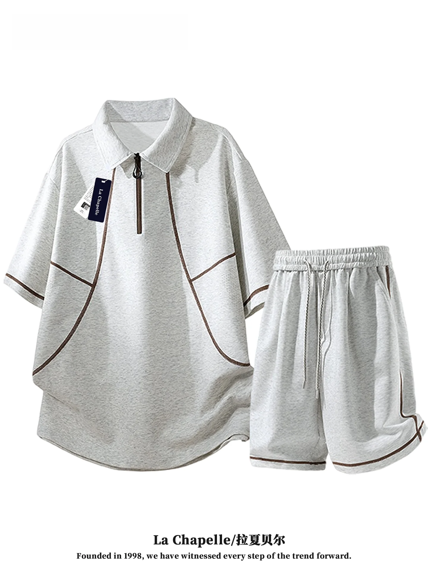 de-manga-corta-de-algodon-para-hombre-la-chapelle-verano-2026-con-cuello-de-media-cremallera-y-rayas-conjunto-deportivo