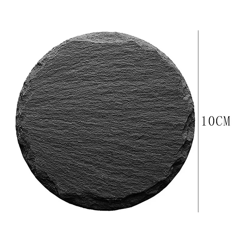 Natural Round Slate Coasters Creativity Solid Color Natural Stone Coasters for Coffee Table Home Bar Stone Cup Coaster