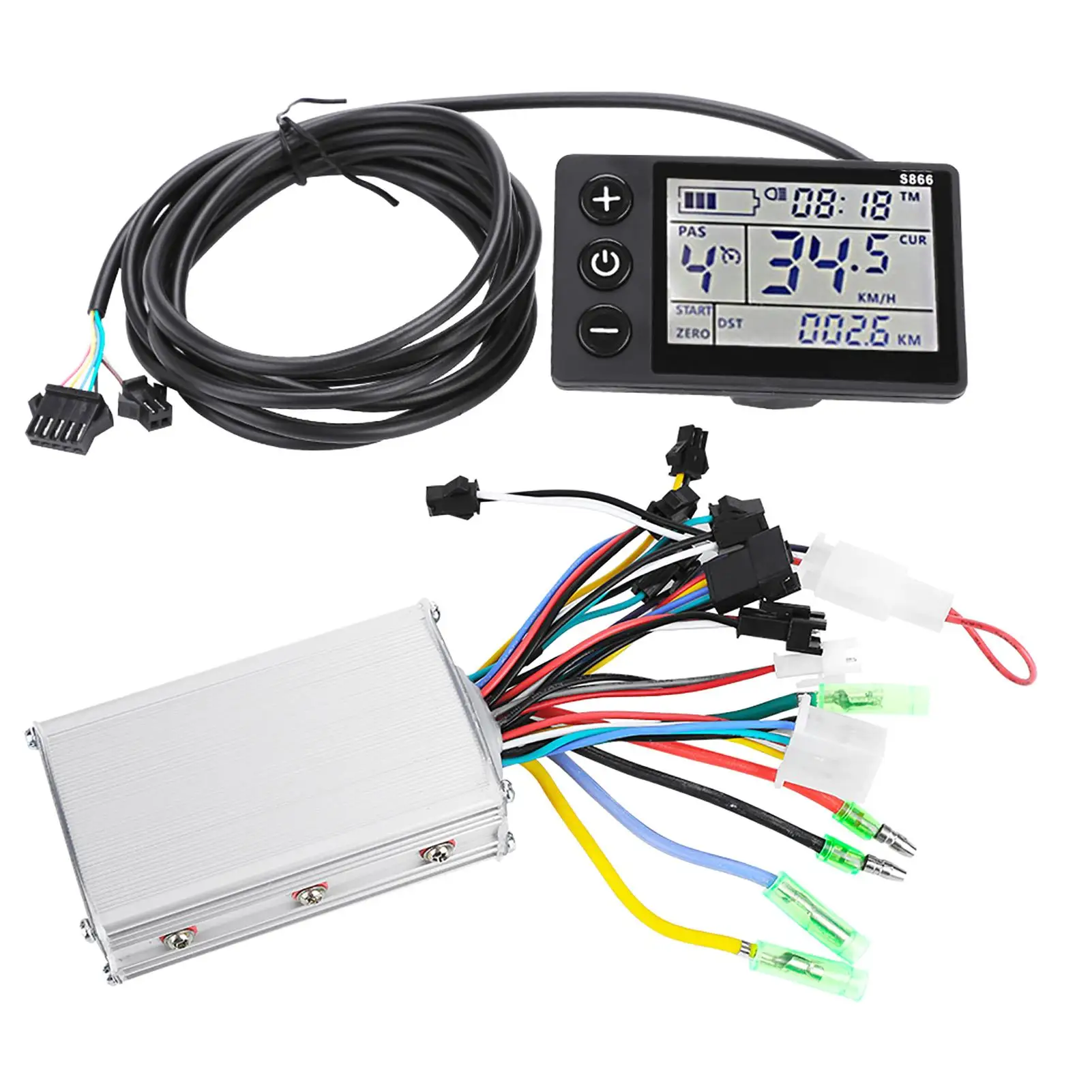 24V‑48V E-Bike Controller + Waterproof LCD Panel Kit