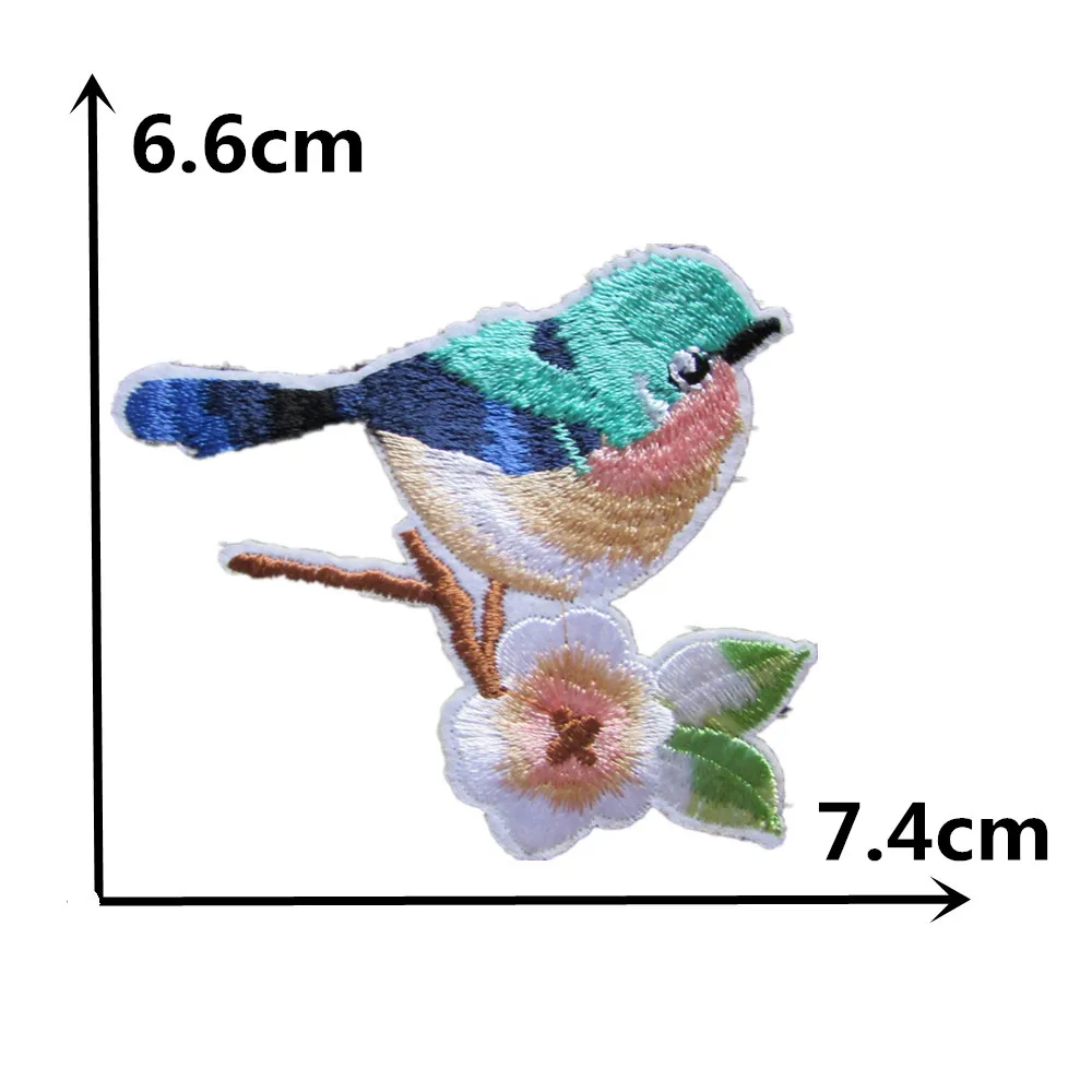 brand new fashion style mixture bird patterned hot melt adhesive patches stripes DIY embroidery sewing accessories decals