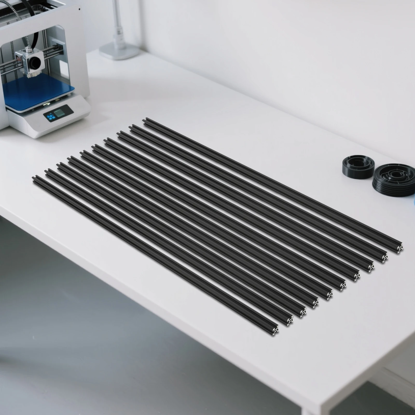 T فتحة الألومنيوم النتوء 2020 أسود 1 متر الملف الشخصي 10 قطعة عدة للطابعة ثلاثية الأبعاد ماكينة بتحكم رقمي بالكمبيوتر لتقوم بها بنفسك الأثاث الإطار منضدة بناء #2