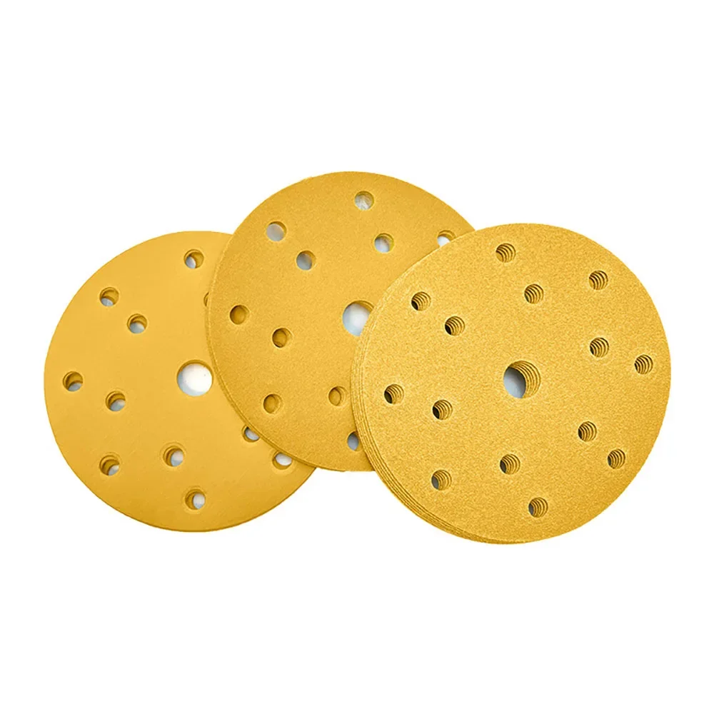 50PCS 6 Inch 15 Hole Hook and Loop Sanding Discs 40-800 Grit,150mm Random Orbital Sandpaper for Automotive and Woodworking