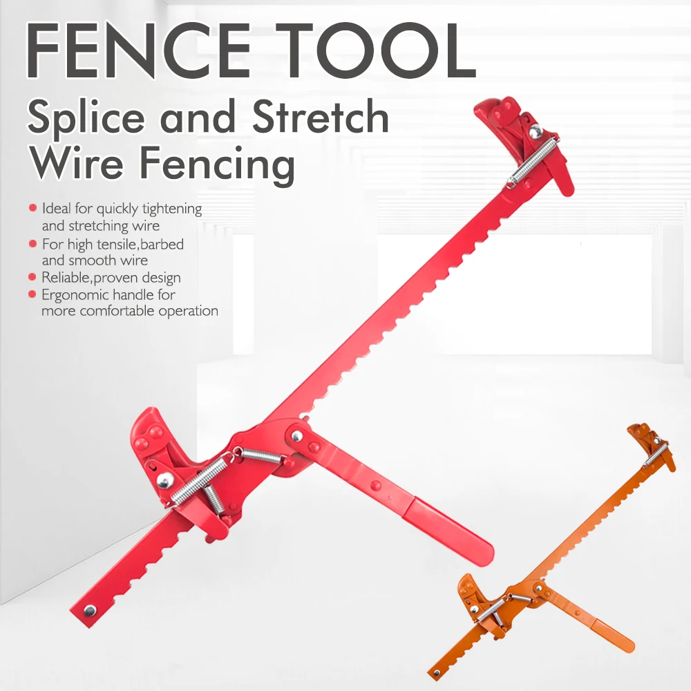 

Fence Wire Tighten Tool Patio Lawn Agricultural Fencing Stretcher Splicer Fixer Garden Barb Wire Puller for Patio Yard Flowerbed